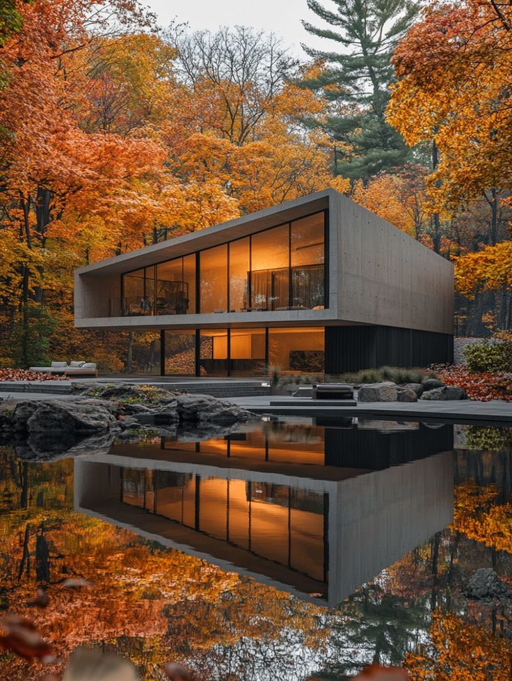 Energy-efficient passive house with triple glazing and natural wood facade